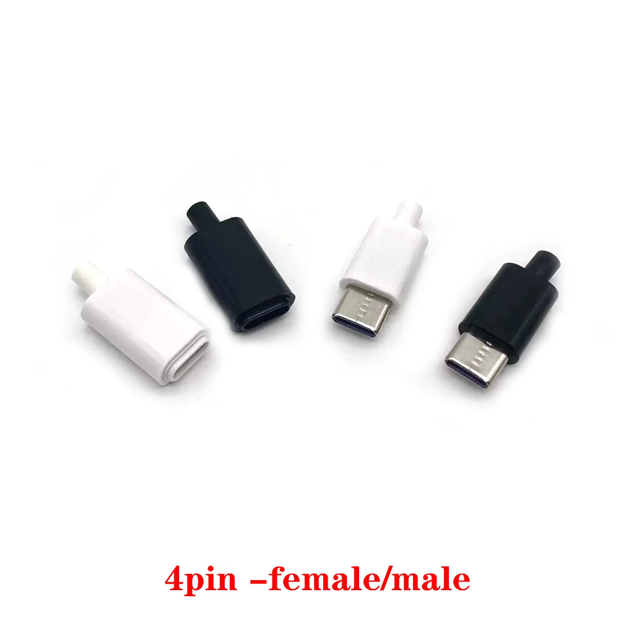 

100pcs TYPE C USB 3.1 Male female Plug Welding Connector Adapter with Housing Type-C Charging Plugs Data Cable Accessories