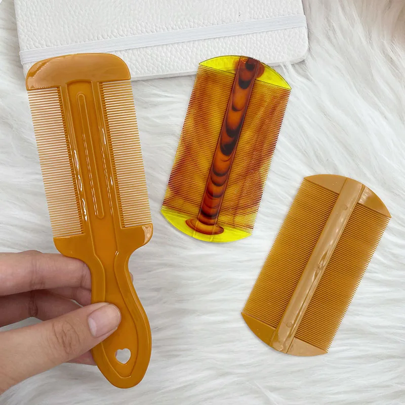 1pc fine-tooth comb, lice comb, dandruff comb, flea comb, suitable for girls and adults, can be used on both dry and wet