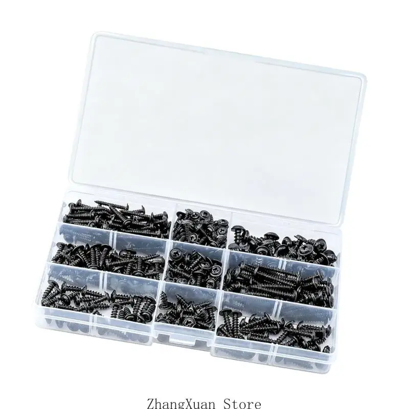 Platinenbefestigungsschrauben-Set mit Flachkopf-Blechschrauben und Gehäusebox 3XUF – Detail 8