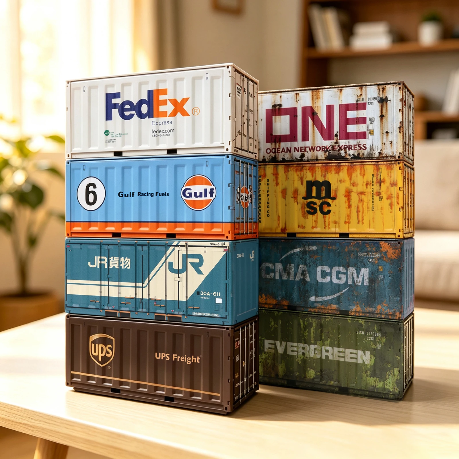 Miniature Storage Display Box Desktop Mini Container Model Mini Iron Storage Box Creative Decoration Collect Small Items Gifts