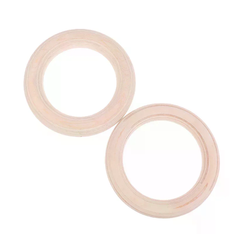 2개입 나무 링 휴대용 크로스핏 체조 링 체육관 어깨 강화 홈 피트니스 트레이닝 운동 링