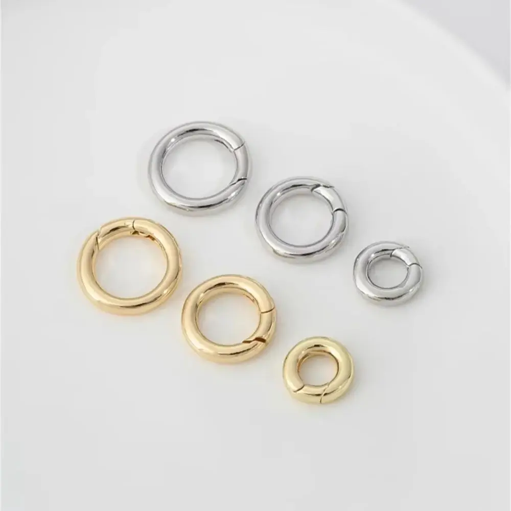 

14K Copper Clad True Gold Smooth Round Universal Buckle Spring Ring Buckle DIY Bracelet Necklace Jewelry Connection Buckle K904