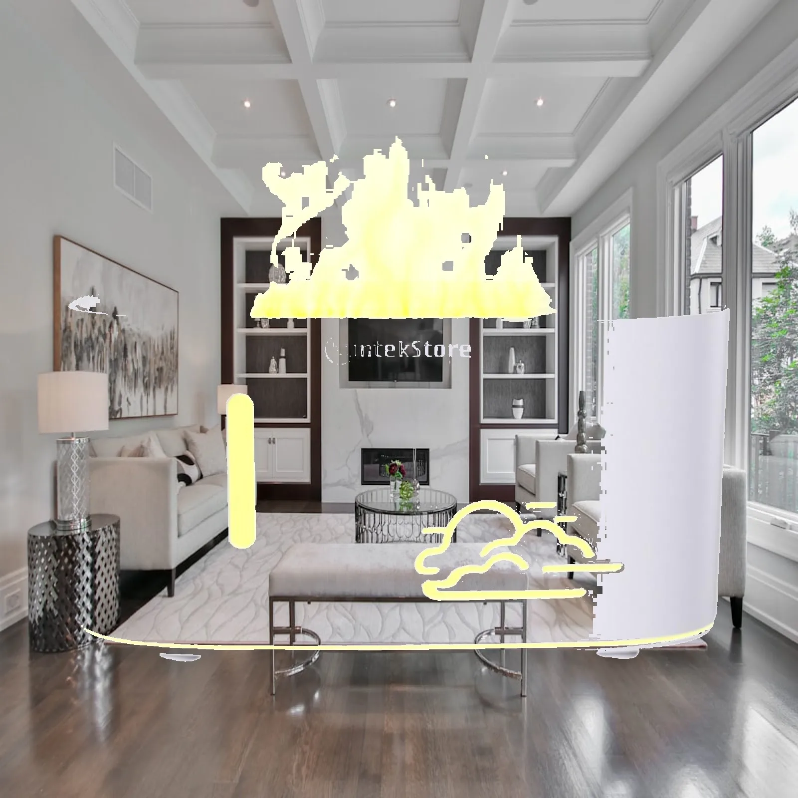 Flame Air Humidifier Mist Air Humidifier 2 Mode Mute Stylish 7 Colorful Lights Diffuser Humidifier for Fireplace Housewarming