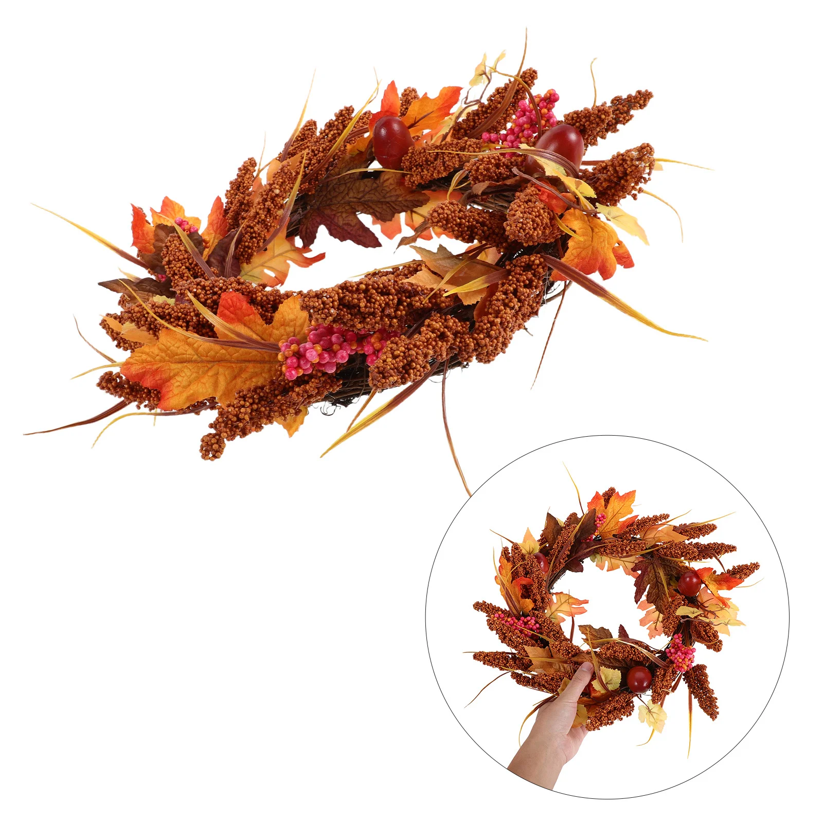 

Autumn Color Decorative Garland Artificial Leaves Length 2m Fall Home Door Wall Party Decoration Thanksgiving Autumn Wreath