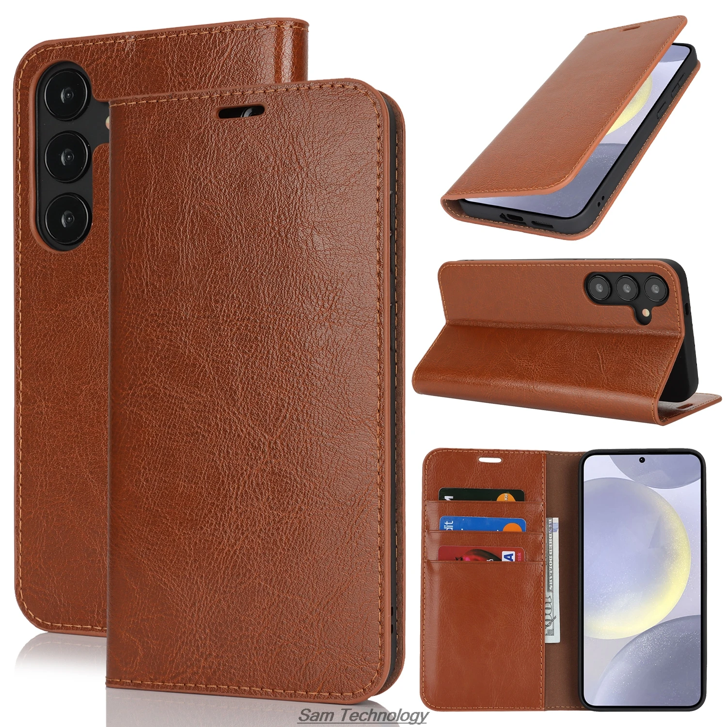 

Роскошный чехол-кошелек для Samsung Galaxy S25+/S25 plus S936 6,7 дюйма, кожаный чехол премиум-класса с откидной крышкой, сумки в стиле ретро, бизнес, чехол