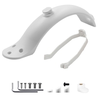 Rear Mudguard Set Compatible For Xiaomi M365/Pro Electric Scooter Mudguard Support Replacement Kits Repair Accessories White