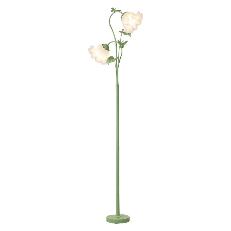

Creative Floor Lamp Simple Modern Cream Style Living Room Sofa Decorative French Internet Celebrity Flower Vertical Table Lamp