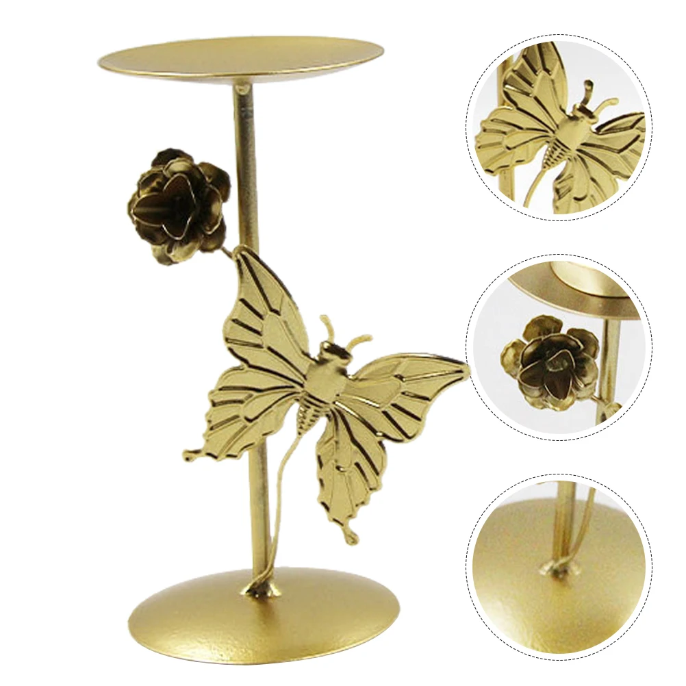 Декоративный металлический подставка для столовых свечей в стиле ретро