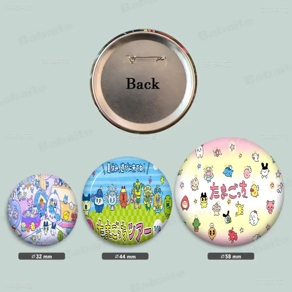 Classic Virtual Pet T-Tamagotchi Tinplate Pin Button Custom Anime Role Old-school Brooch Cartoon Collar Badge Jewelry Gift Fans