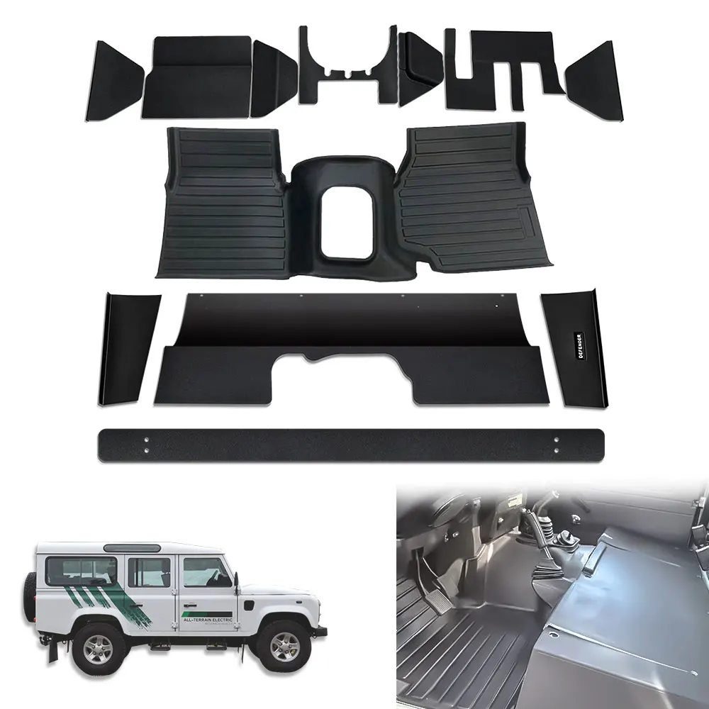 Waterproof Car Floor Mat Use for Land Rover Defender 300 Tdi Td5 90 110 130 Custom Car All-Weather Insole Floor Mat