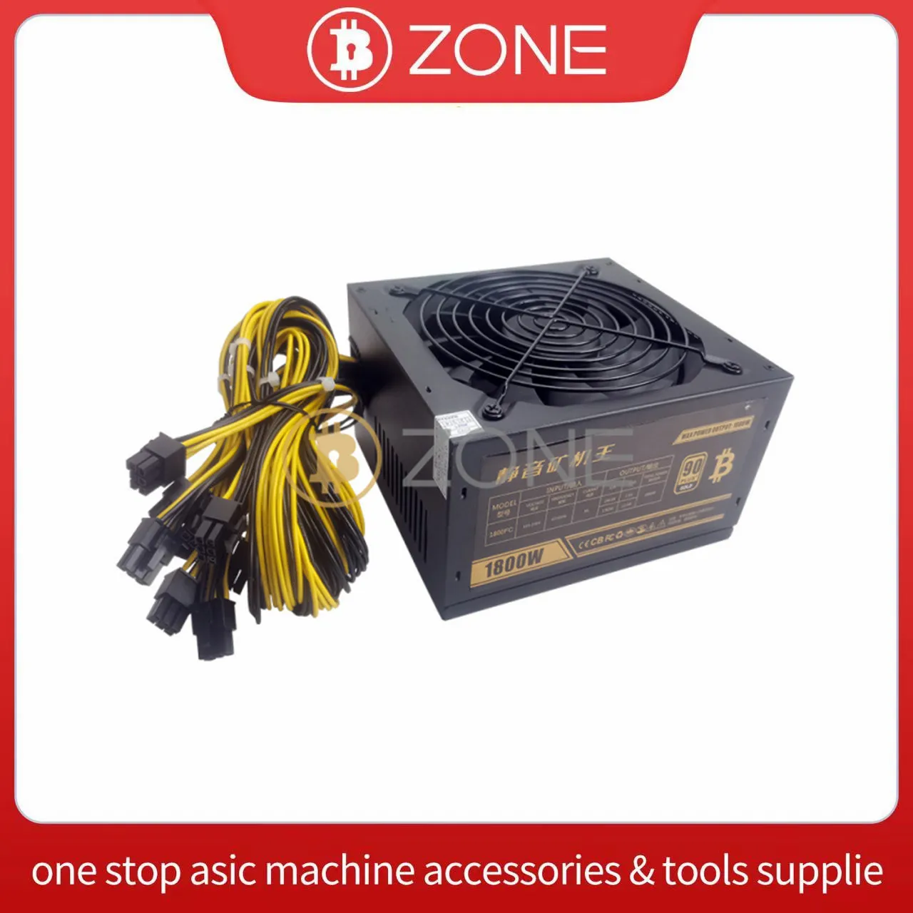 12v 6pin Power Supply 1600W 1800W 2000W Bitcoin Mining PSU PC Power Supply  Computer Mining Power Supply