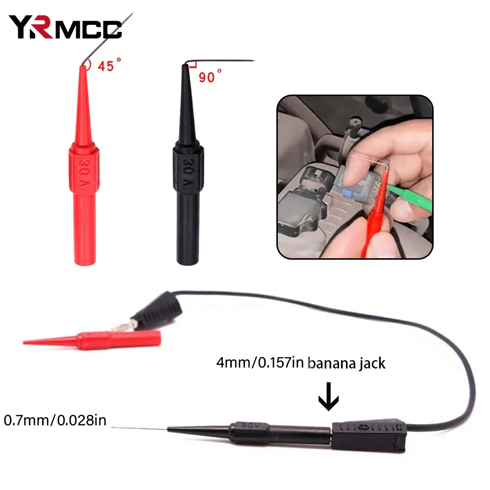 2/4/8PCS Car Diagnostic Cables Multimeter Test Probe Car Tip Probes Diagnostic Tools Test Leads Piercing Needle for Auto Tools