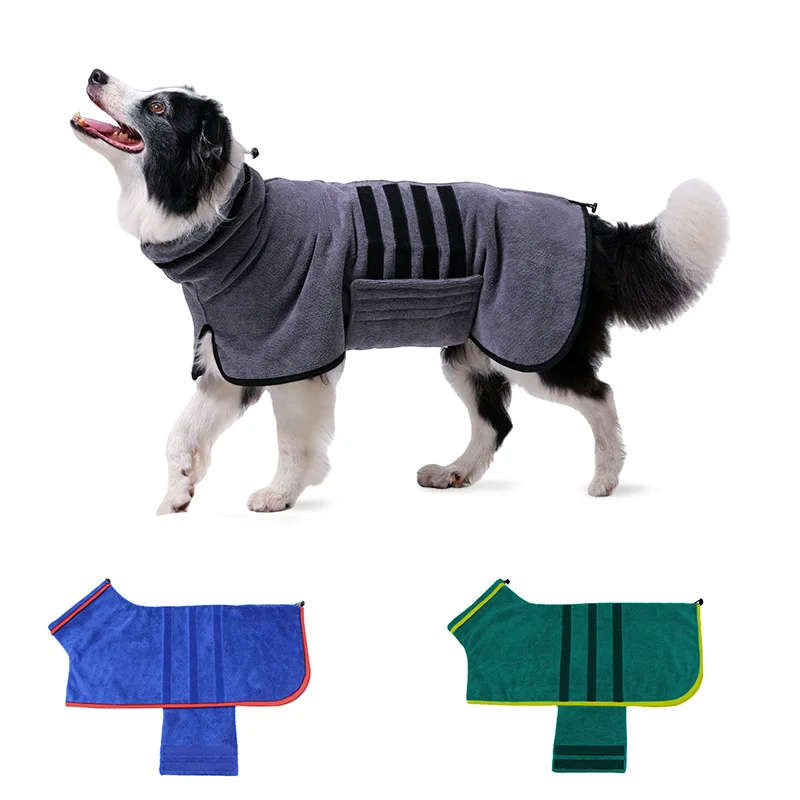 

Quick-drying pet bathrobe microfiber absorbent dog towel clothing medium dog bathrobe bed sheet free shipping cobertor