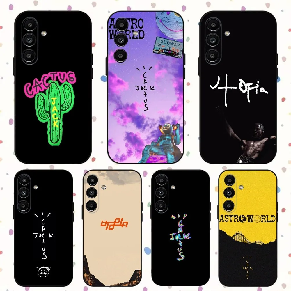 

T-Travis Scott Cactus Jack Phone Case For Samsung S24,S21,S22,S23,S30,Ultra,S20,Plus,Fe,Lite,Note,10,9,5G Black Soft Cover
