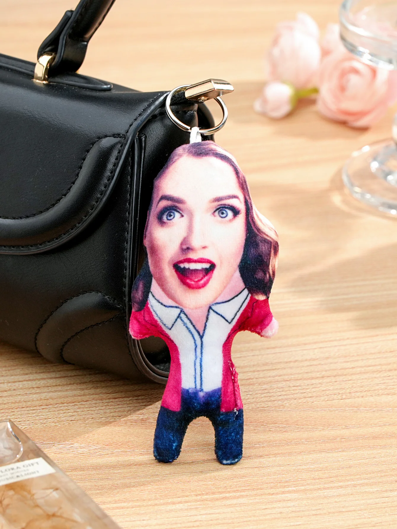 1pc Custom Face Pillow Keychain Funny Ugly Plush Keychain Custom Photo Keyring Gift For Friends Family Boyfriend Girlfriend image 4