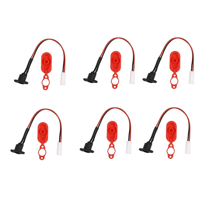 6X For Xiaomi Mijia M365 Electric Scooter Charging Hole Cover With Charging Cable Charging Port Plastic Waterproof Cover