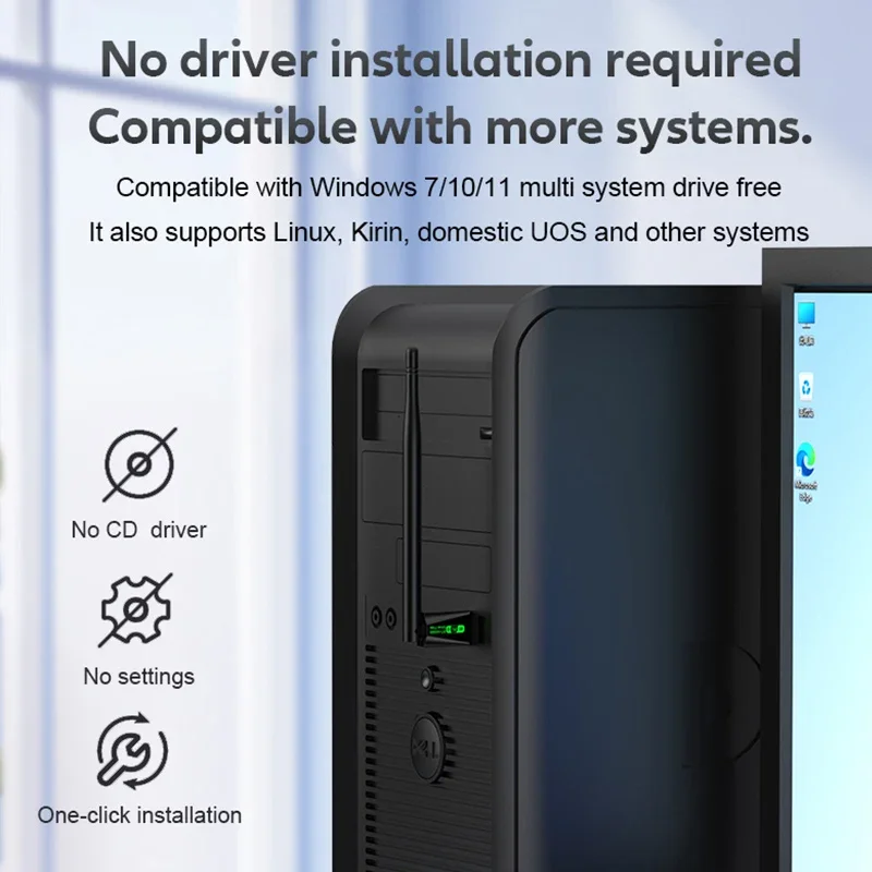 WiFi 6 AX900Mbps BT 5.4 ワイヤレスUSBアダプター デュアルバンド 2.4G/5GHz 信号 ワイヤレスレシーバー PC/ラップトップ用 ドライバー不要 Win10/11対応