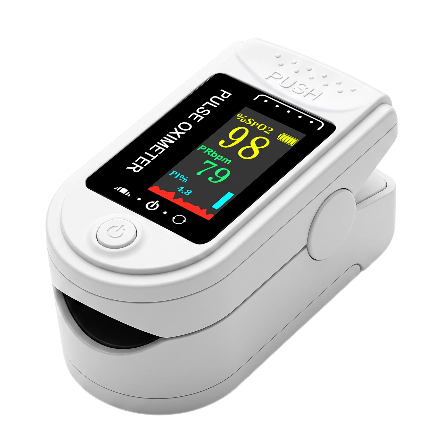 2-in-1 vingertop gezondheidsmonitor, oximeter & niet-invasieve glucosemeter voor dagelijkse gezondheidsmonitoring thuis