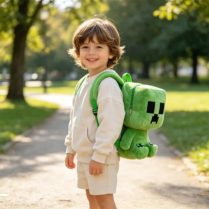 Juguetes de peluche de 25 cm/35 cm con personajes de películas, mochila de gran capacidad, regalos de cumpleaños y vacaciones de Minecraft
