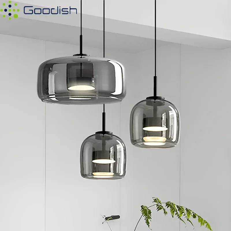 

Современный минималистичный подвесной светильник LED в скандинавском стиле из стекла и камня, креативные лампы для гостиной, декоративные люстры для дома