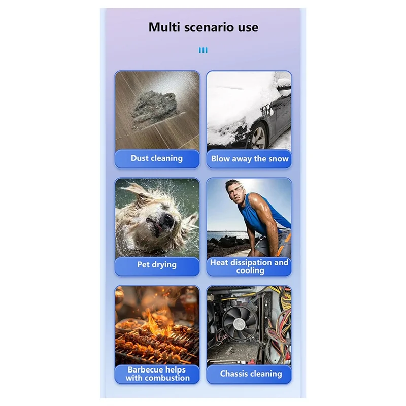 

AT19-Violent Turbo Fan Портативный пылесос 580000 об/мин Высокоскоростной бесщеточный 10000 мАч Violent Turbo Fan Портативный пылесос