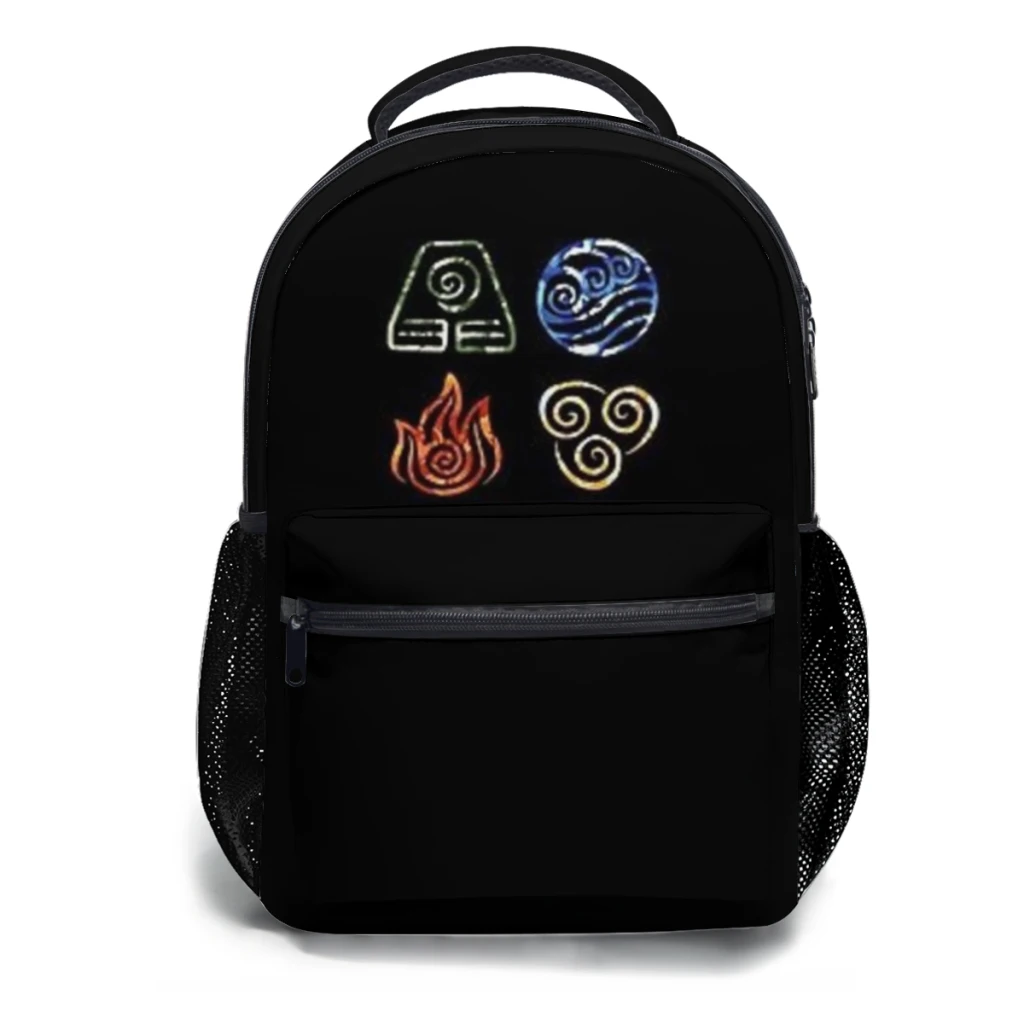 4 Nations in Avatar the Last Airbender Backpack Bag Large Capacity Trendy Book Bag Multi-pockets Adjustable 17inch