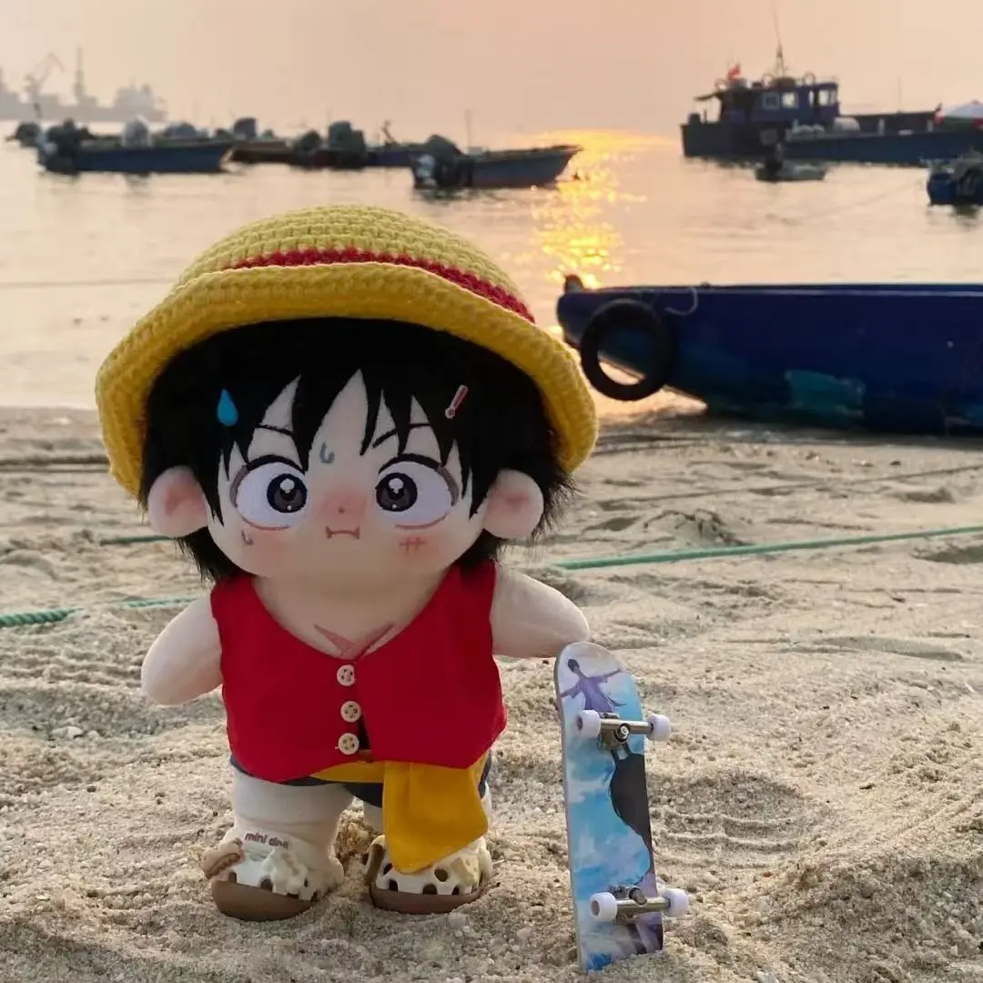 20cm Anime Monkey D Luffy Kawaii Cosplay Anime Figures Dress Up Cotton Doll Toys Birthday\'s Surprises Gifts Toys