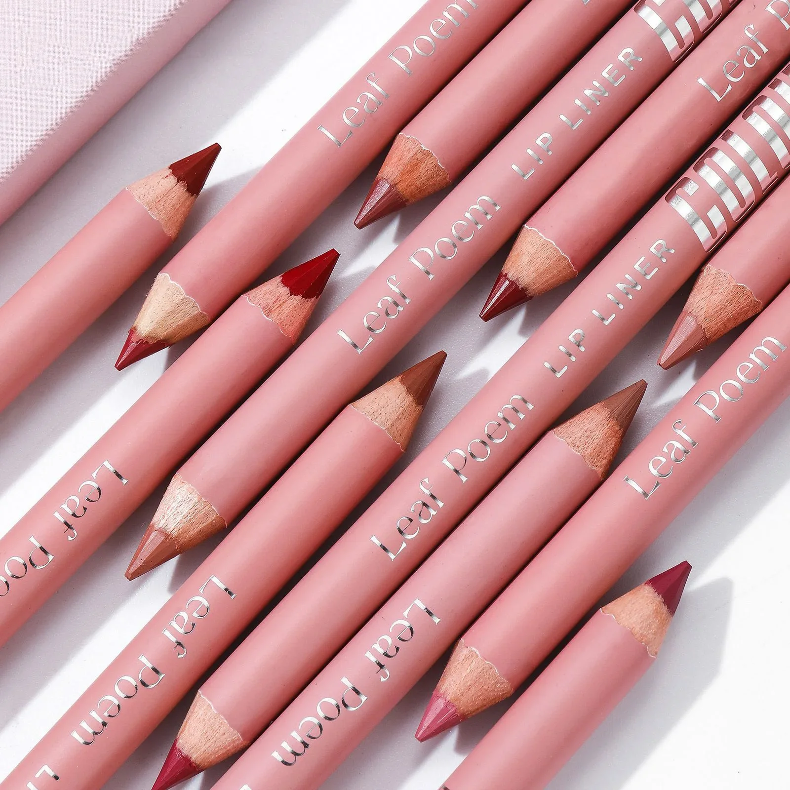 12 สี Matte Lipliner ดินสอกันน้ํา Plumping Stain ลิปสติก Natural Nude Pink Lip Liner Pro Outline Lips Contour แต่งหน้า