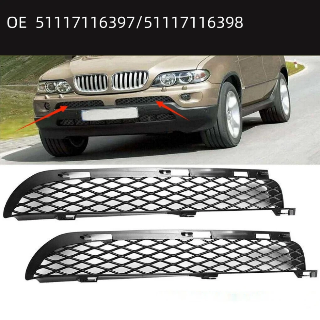 OE 51117116397 51117116398 Front Lower Bumper Inlet Grille Replacement For BMW 2004 2005 2006 X5 E53 Facelift Car Accessories