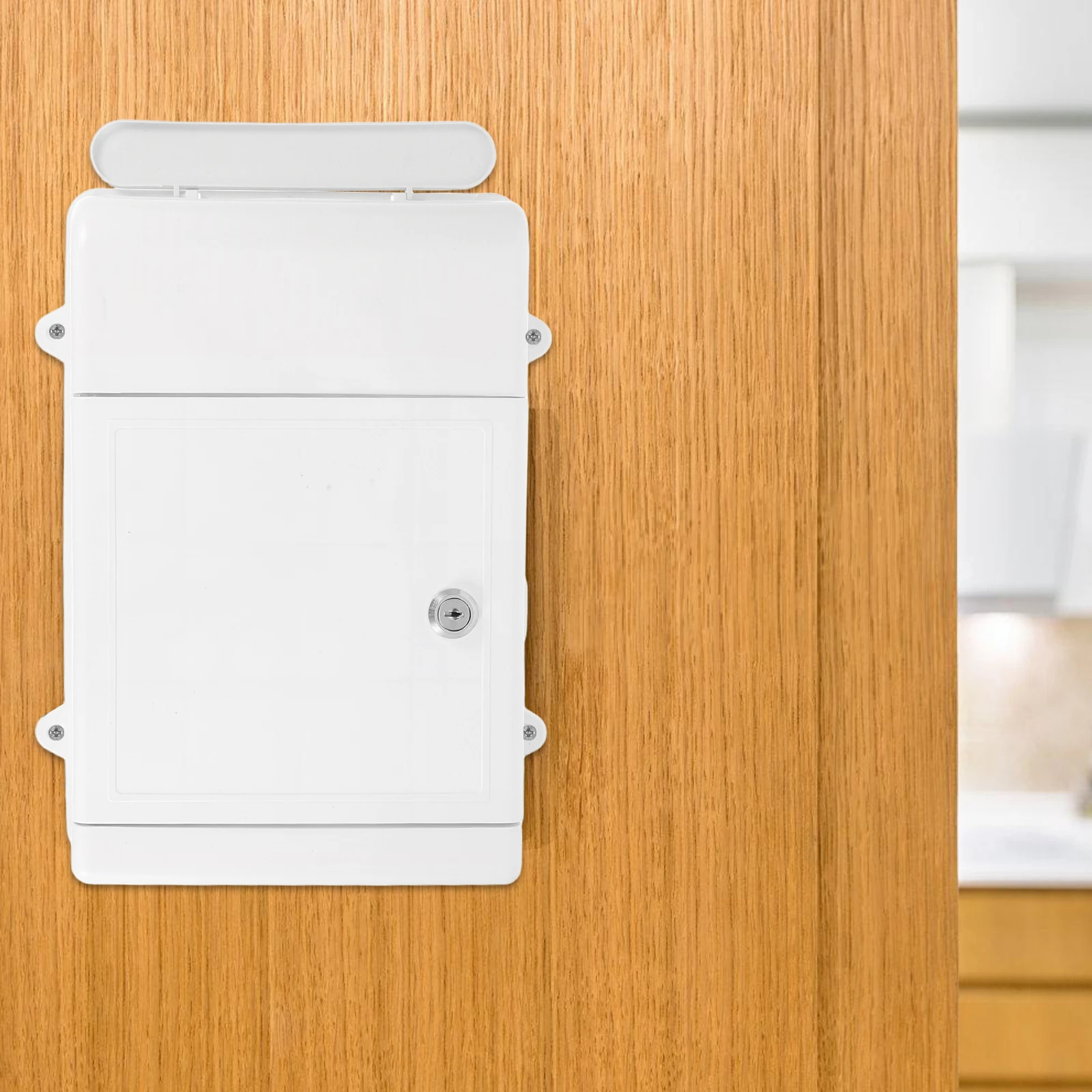 

Mailbox Post Security Plastic Rainproof Storage Lockable with Key Office Report House Locking