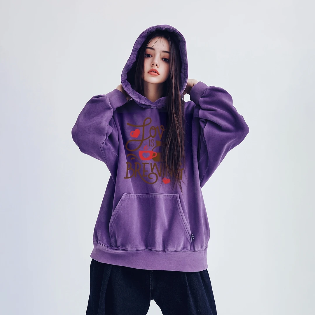 Y2k Style Hoodie High Quality Washed Old Loose Color Letter Graphic Printing Oversize Neutral Wind Trend Designer Hooded Sweater