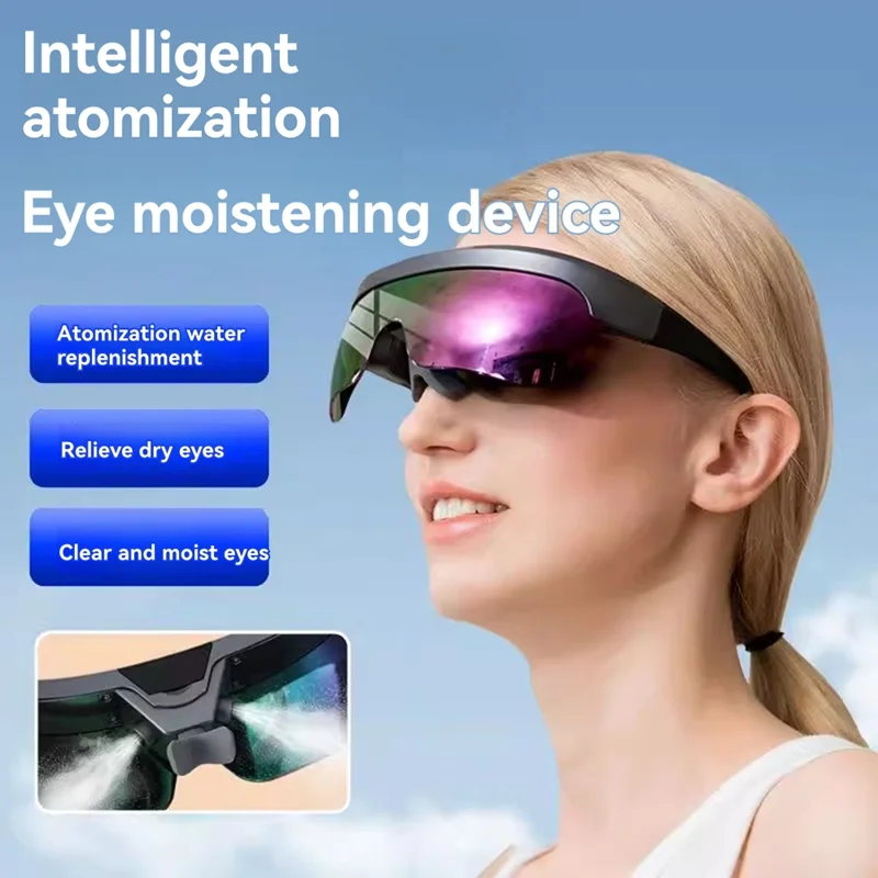 ABUU-Eye Fatigue Relief Steam Glasses Spray Eye Moisturizer Can Be Charged With Water Visual Eye Protector Dry Eyes Soothe
