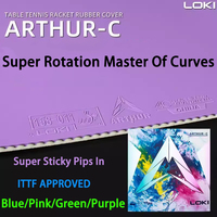 4 Colors LOKI ARTHUR Table Tennis Rubber Sheet Original Sticky Pips-in Table Tennis Racket Rubber Hard Cake Sponge ITTF Aproved