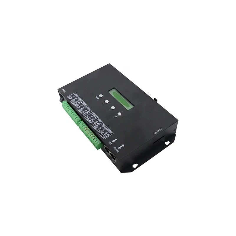 Artnet DMX512 LED Controller 8 Ports - 48 Universes 8160 RGB/6144 RGBW Pixels 7 Channels PC/SD Card Offline