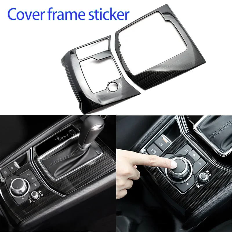 

Для Mazda CX-5 CX5 2017 2018 2019 2020 2021 левый стиль из углеродного волокна, центральная консоль автомобиля, панель переключения передач, рамка, наклейка, отделка