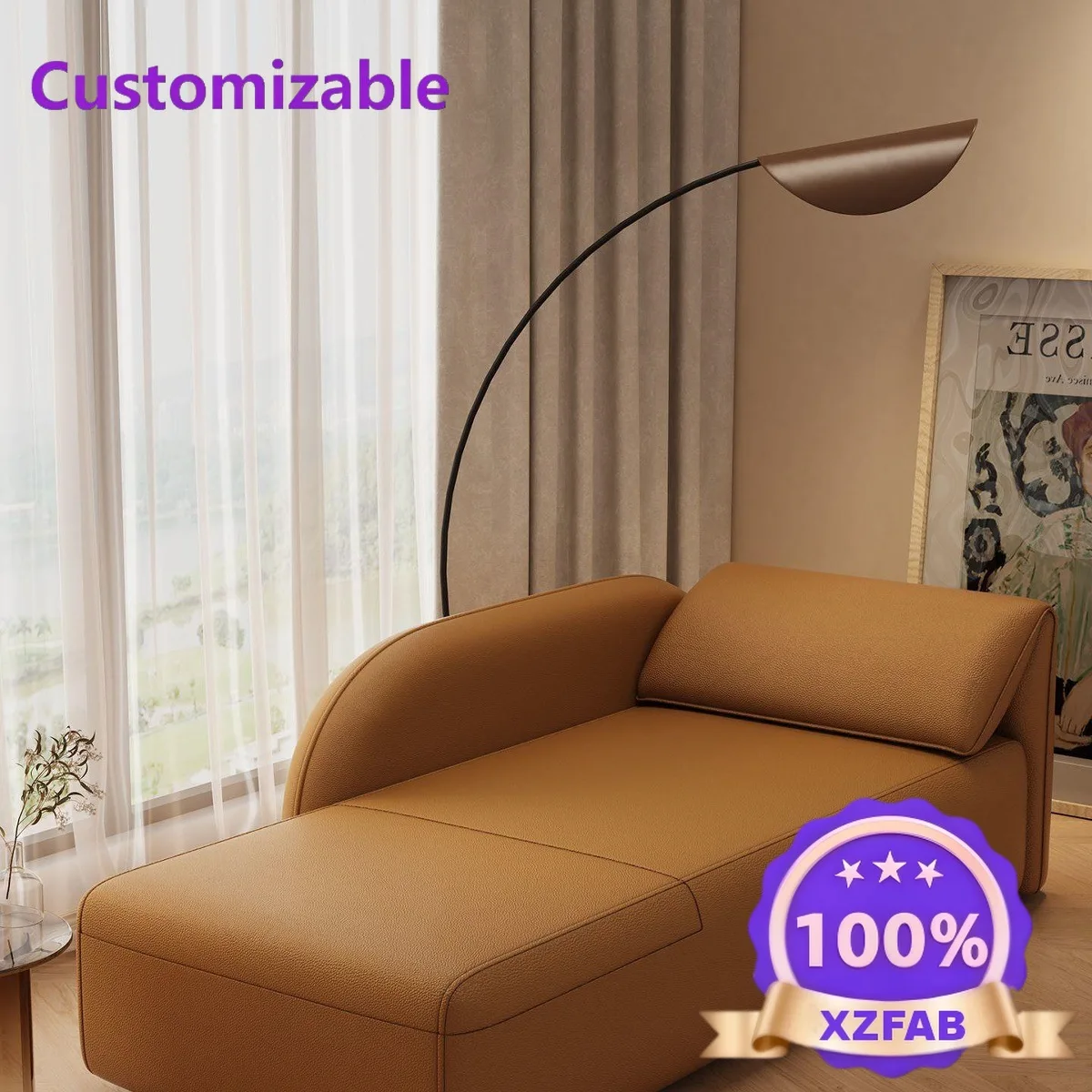 Factory Direct 2026 light luxury small apartment sofa living room Italian lazy sofa chair