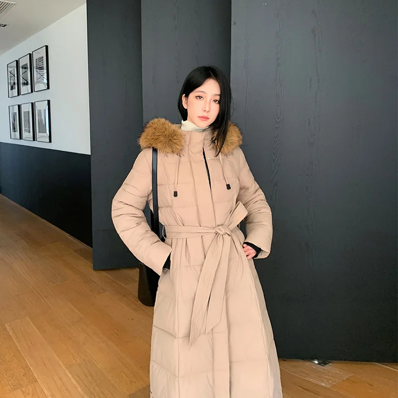 パーカー レディース ロングコート フード付き ファーカラー ジャケット 厚手 暖かい Y2K ストリートウェア エレガント ジャケット ワークコート タイトウエスト 秋冬