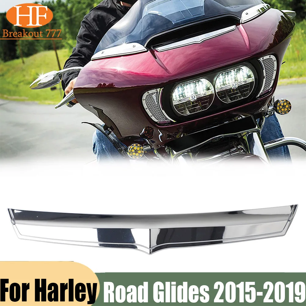 Motorcycle LED Light Batwing Front Fairing Air Vent Trim For Harley Road Glides / Davidson FLTRU Road Glide Ultra 2016-2019