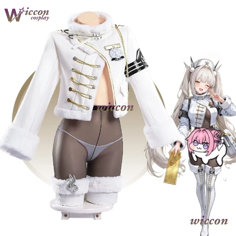 

WuHu Fortune Express Blanc Cosplay Costume Winter White Coat Skirt Bag Sexy Suit Women Halloween Carnival PlayRole Clothes