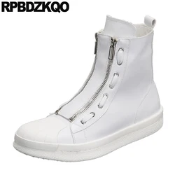 Shoes Zipper High Platform Sneakers Sole Men Trending Male Trainer Top Boots White Waterproof Designer Thick Soled Zip Up Ankle