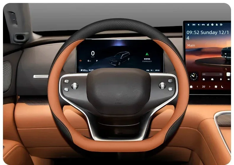 2026 Leder-Lenkradbezug für Mercedes A C E S-Klasse GLA GLC GLE GLS 180 200 206 300 350 400 EQC EQE EQS AMG Zubehör – Detail 1