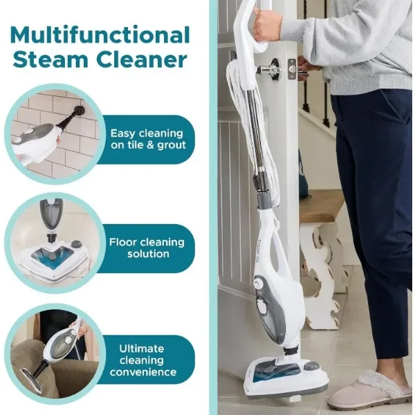 Steam and Go Steam Mop, Floor Steamer, Handheld Steam Cleaner para telha e argamota, Pisos de madeira, Laminado, Vidro, Tecido