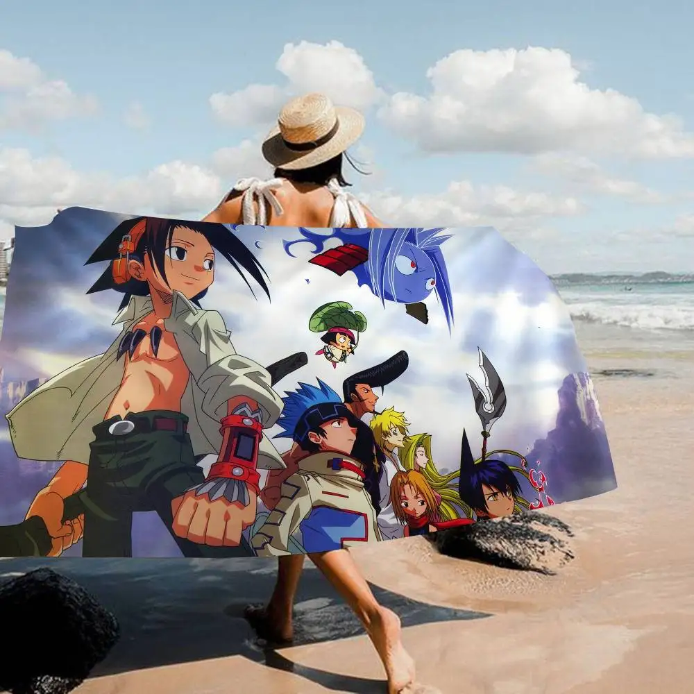 1 piece of soft bath towel Shaman King Big Microfiber Beach Towels Quick Dry Towel Sand Beach Towels Pool Towel For Travel Swim