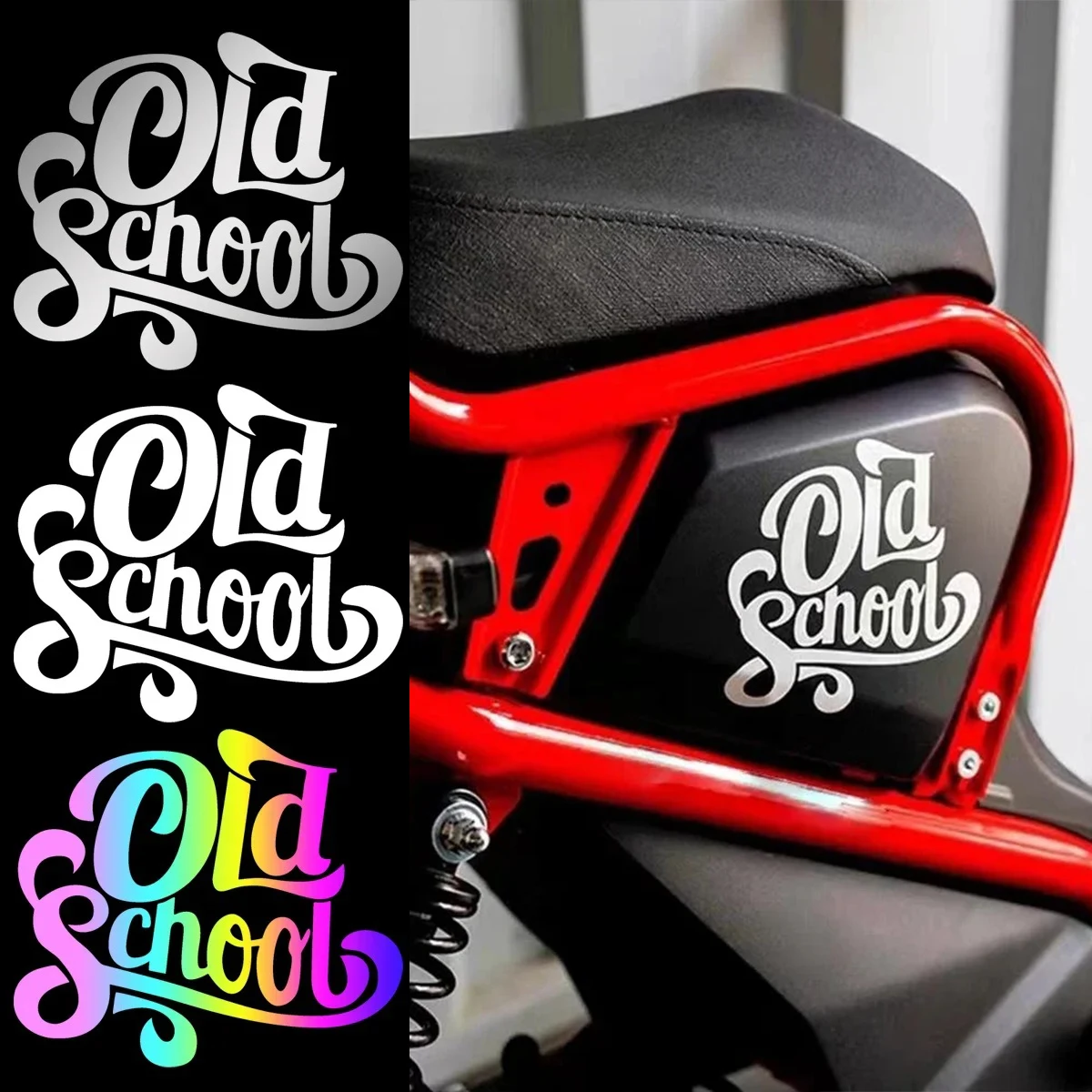 

Светоотражающие виниловые наклейки в стиле старой школы, мотоцикл, скутер, окна автомобиля, шлемы, топливный бак, аксессуары для тела, декор, гоночные наклейки