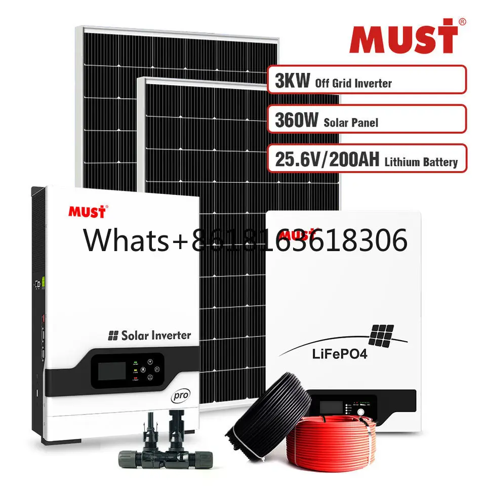 MUST PV18 VPM off invert solar 12V 24V 1KW 2KW 3KW mppt  hybrid inverter with controller