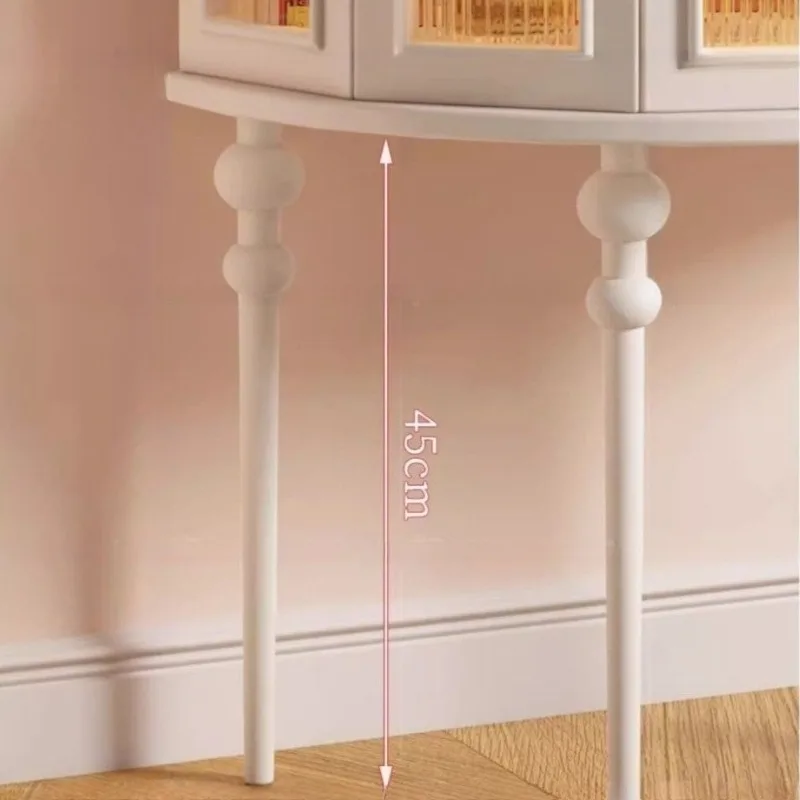 Nordyckie drewniane szafki do salonu Półokrągłe szafki wejściowe do sypialni o dużej pojemności Kreatywne estetyczne dekoracje do domu w stylu vintage