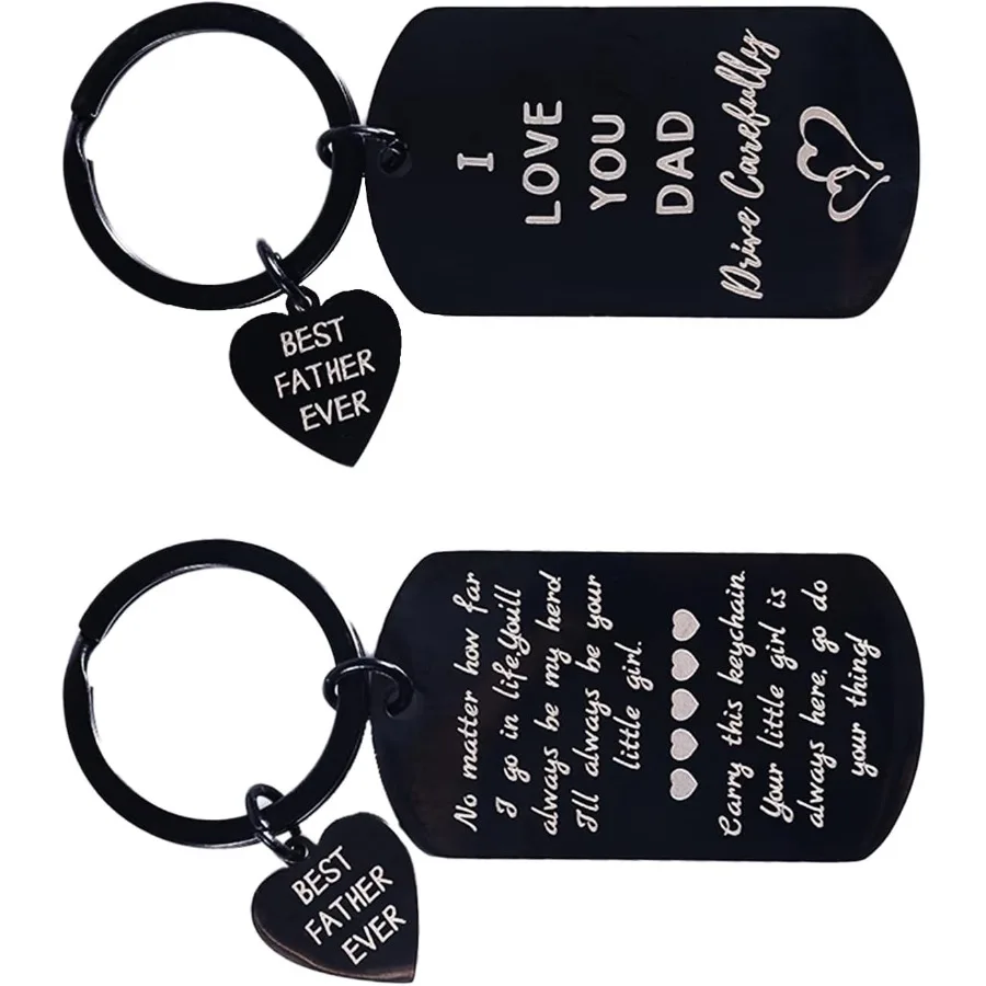

Drive Carefully Dad Keychain from Daughter I Love You Dad Gifts Key Chains Fathers Day Meaningful Present
