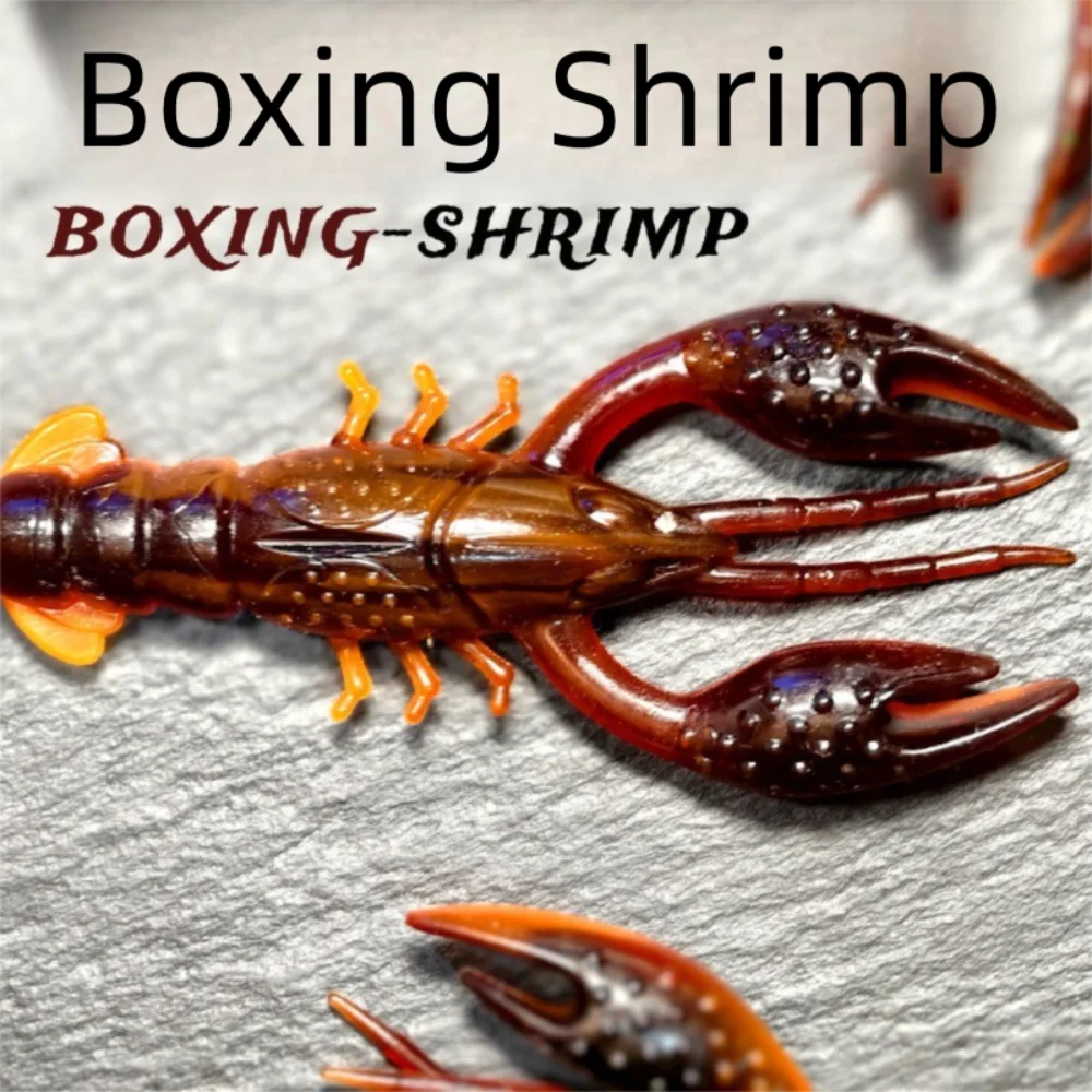 6,5 cm 3g cebos blandos sabor a camarón sumergido flotante gambas señuelo suave hueco multi-piernas Señuelos de Pesca de silicona pesca en agua salada