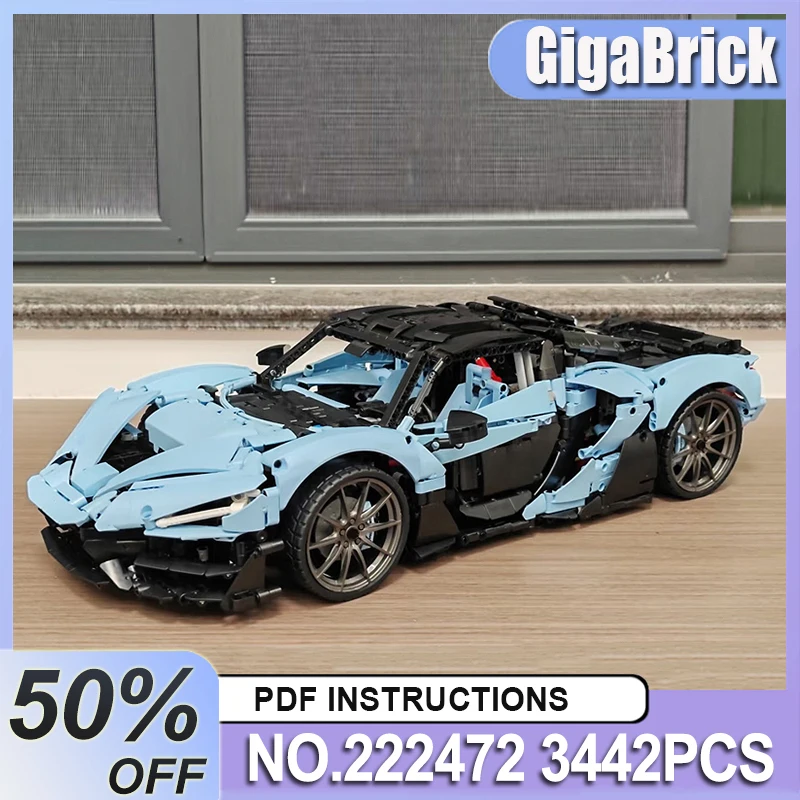 MOC-222472 Personalizzato Sport Super Car 1:8 Kit di veicoli da corsa 42172 Modello Building Block Puzzle Bambini Giocattolo fai da te Regalo di Natale Ragazzo