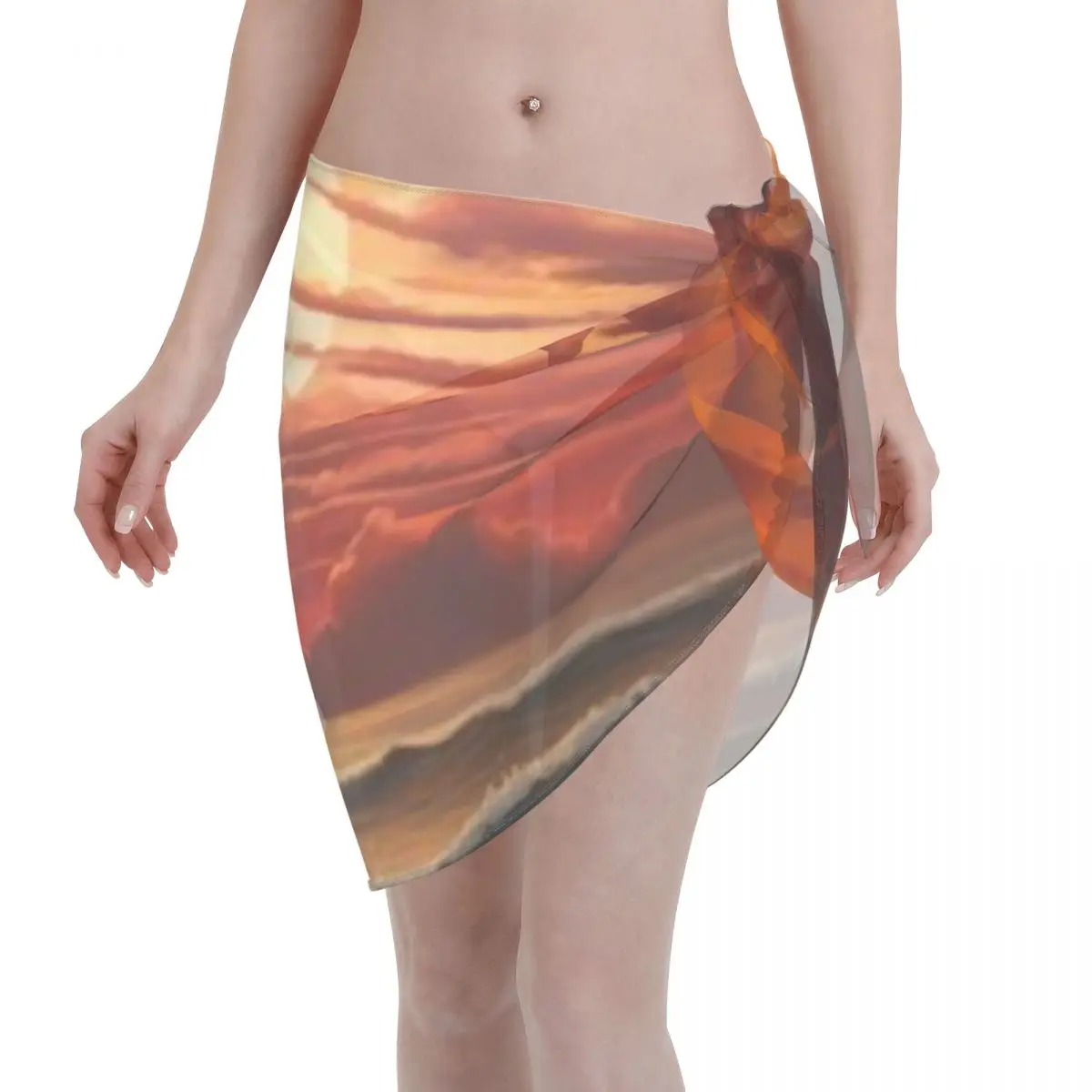 

Promotion Sunset Beach Wall Decor Women's Beach Wrap SkirtYacht Party Travel Beach Wrap